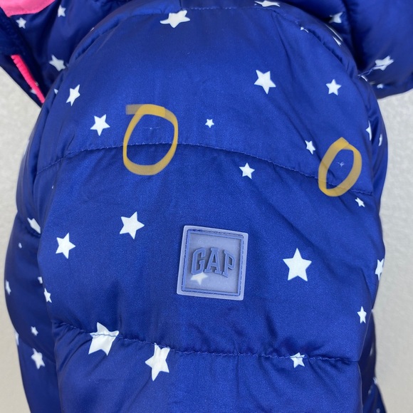 Gap Kids Navy Girls Star Sherpa Puffer Jacket - Picture 6 of 8